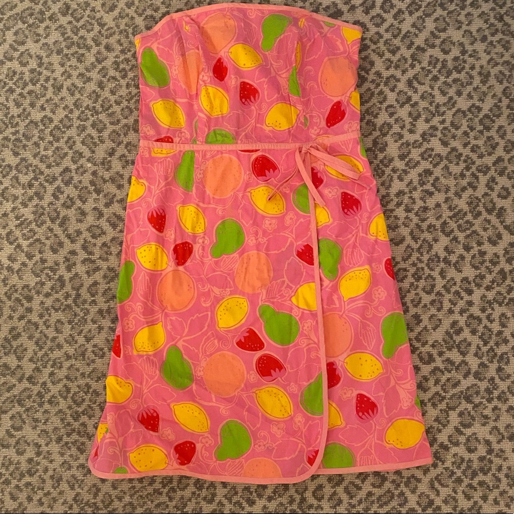 Lilly Pulitzer VTG Strapless Marzipan Sundress Sz4